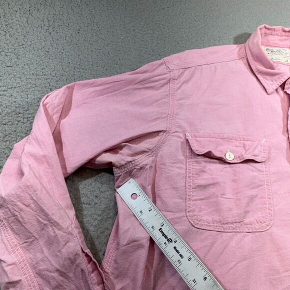 VINTAGE Polo Ralph Lauren Shirt Men Large Pink Double Dual Pocket USA Made Ivy - Picture 5 of 13